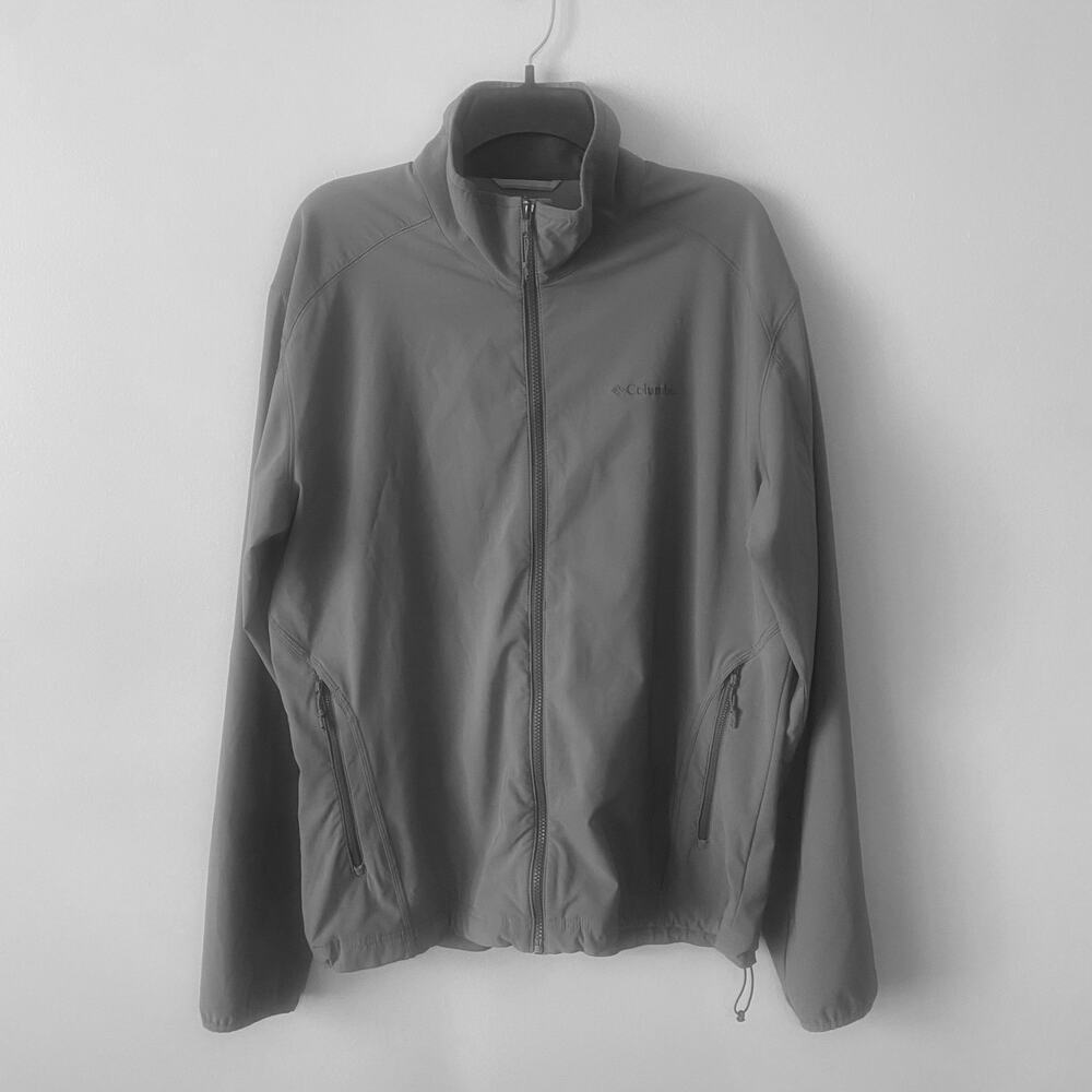 Columbia Mens Grey Lightweight Windbreaker Full Zip Jacket Size Large‎